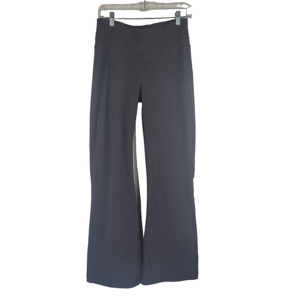 Lululemon Gray Mid-Rise Yoga Wide Leg Athletic Workout Pants Women 10